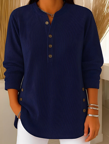 Jocelyn - Casual knitted sweater with buttons for women