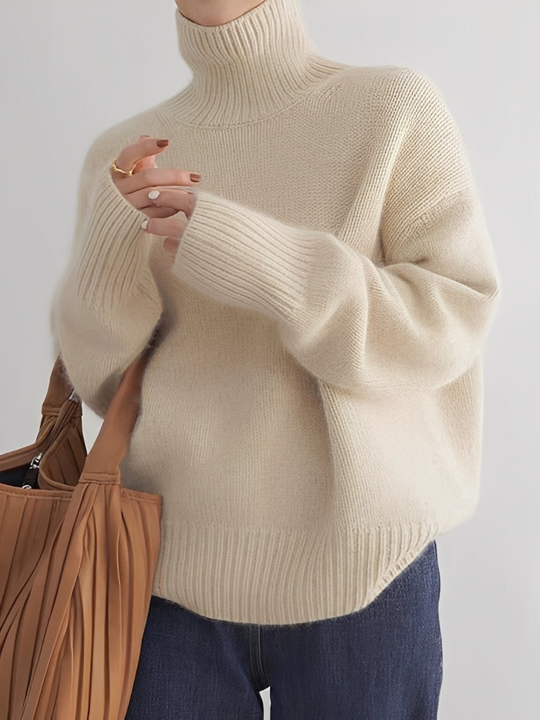 Gloria - Elegant wool turtleneck sweater for women
