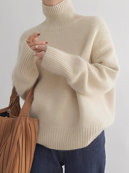 Gloria - Elegant wool turtleneck sweater for women