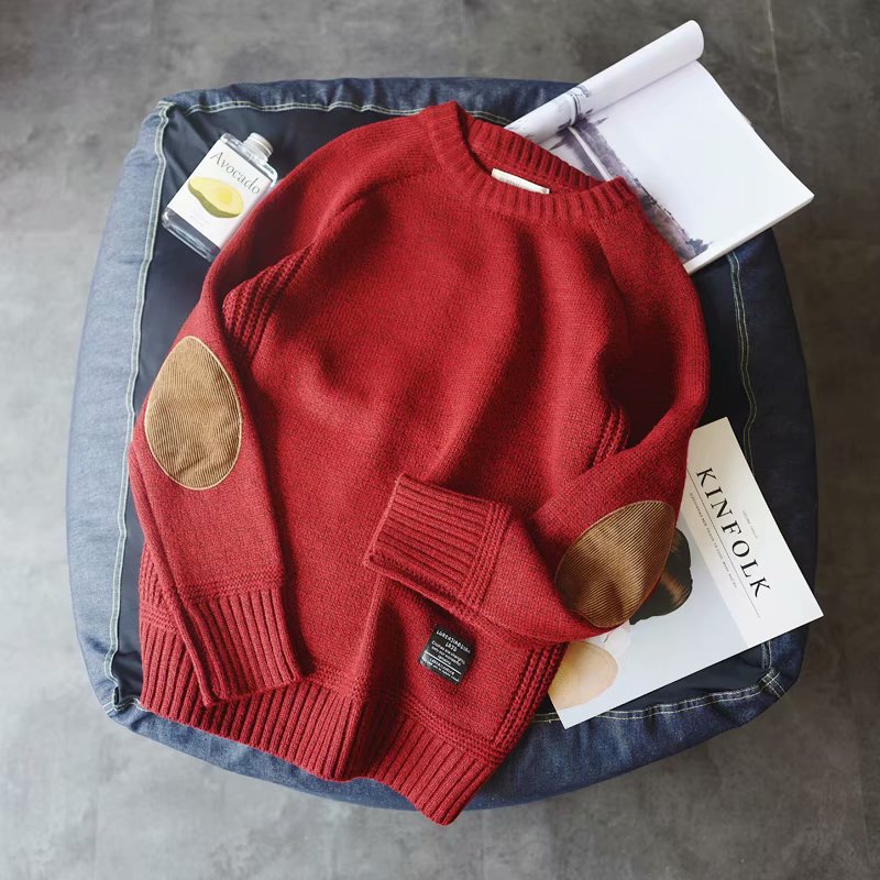 Gibson - Pull rétro en maille col rond pour homme