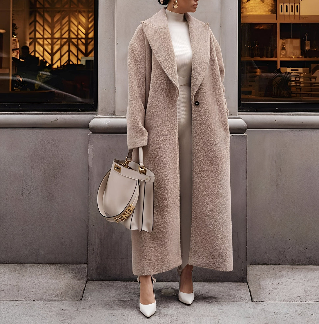 Quinlan - Manteau long élégant et ample pour femmes