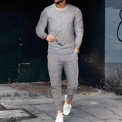 Dillan - Ensemble Décontracté Ajusté pour Hommes en Tissu Structuré