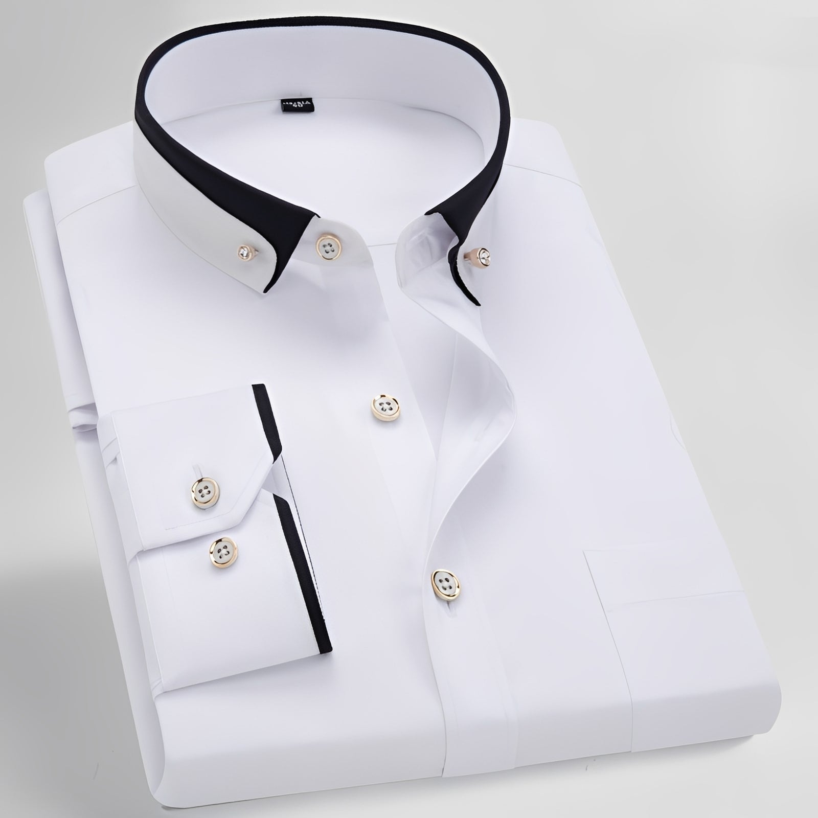 Glindel - Chemise classique à manches longues pour homme