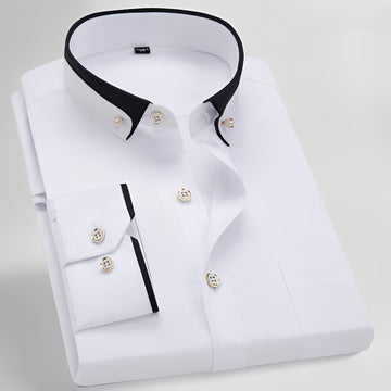 Glindel - Chemise classique à manches longues pour homme