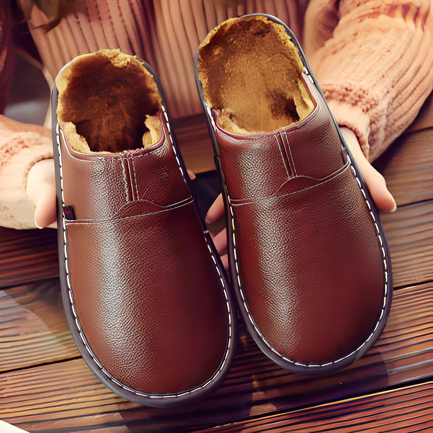 Xavier - Sandales chaudes en coton pour hommes