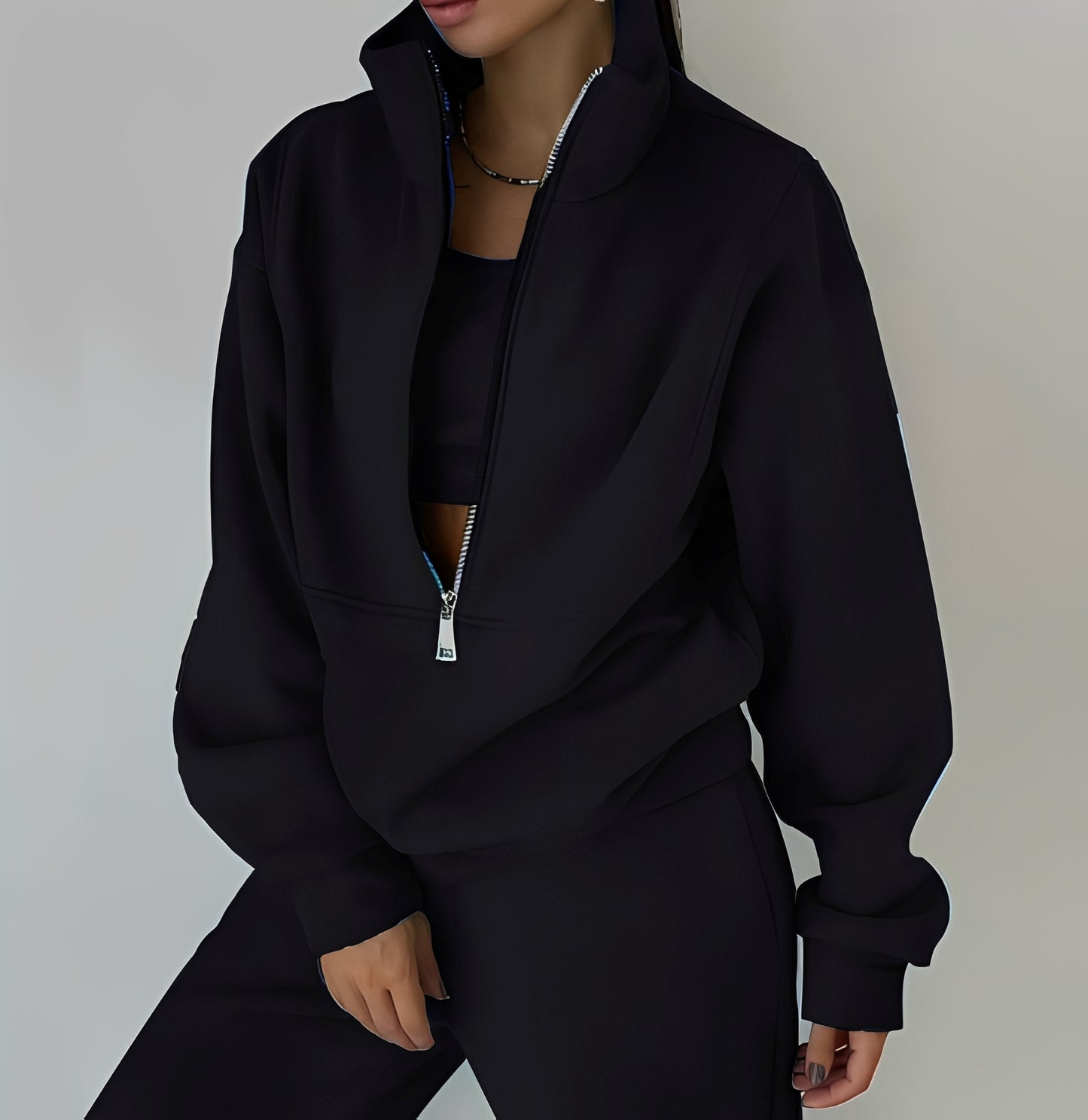 Mélissa - Lässiges zweiteiliges weites Set aus Fleece