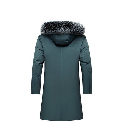 Crosby - Herrenmantel mit Kapuze und Pelzbesatz