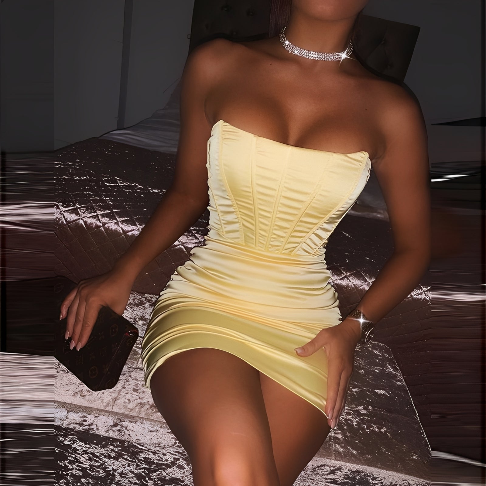 Isobelle - Mini-robe élégante avec corset pour femmes