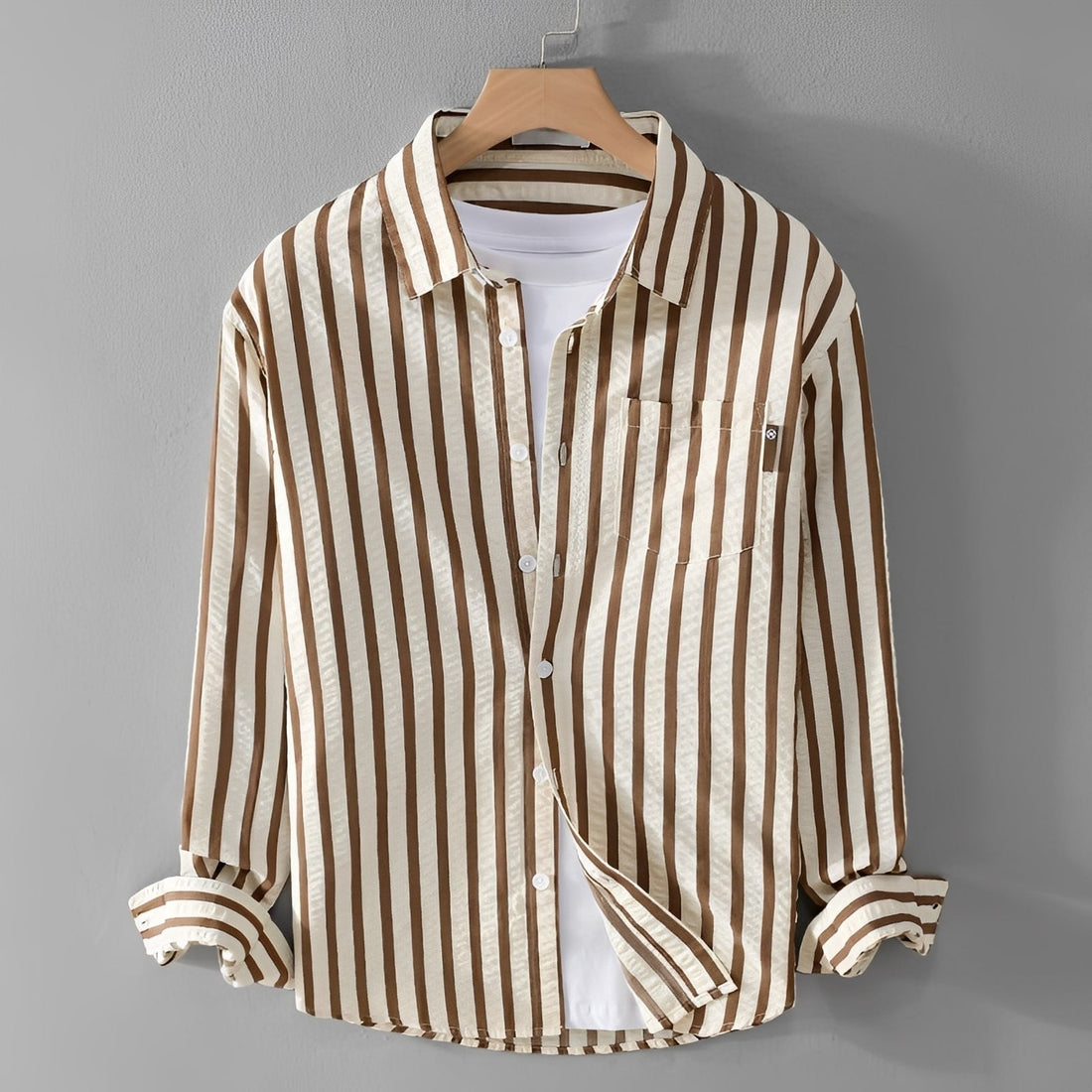 Marvin - Chemise élégante à rayures avec manches longues