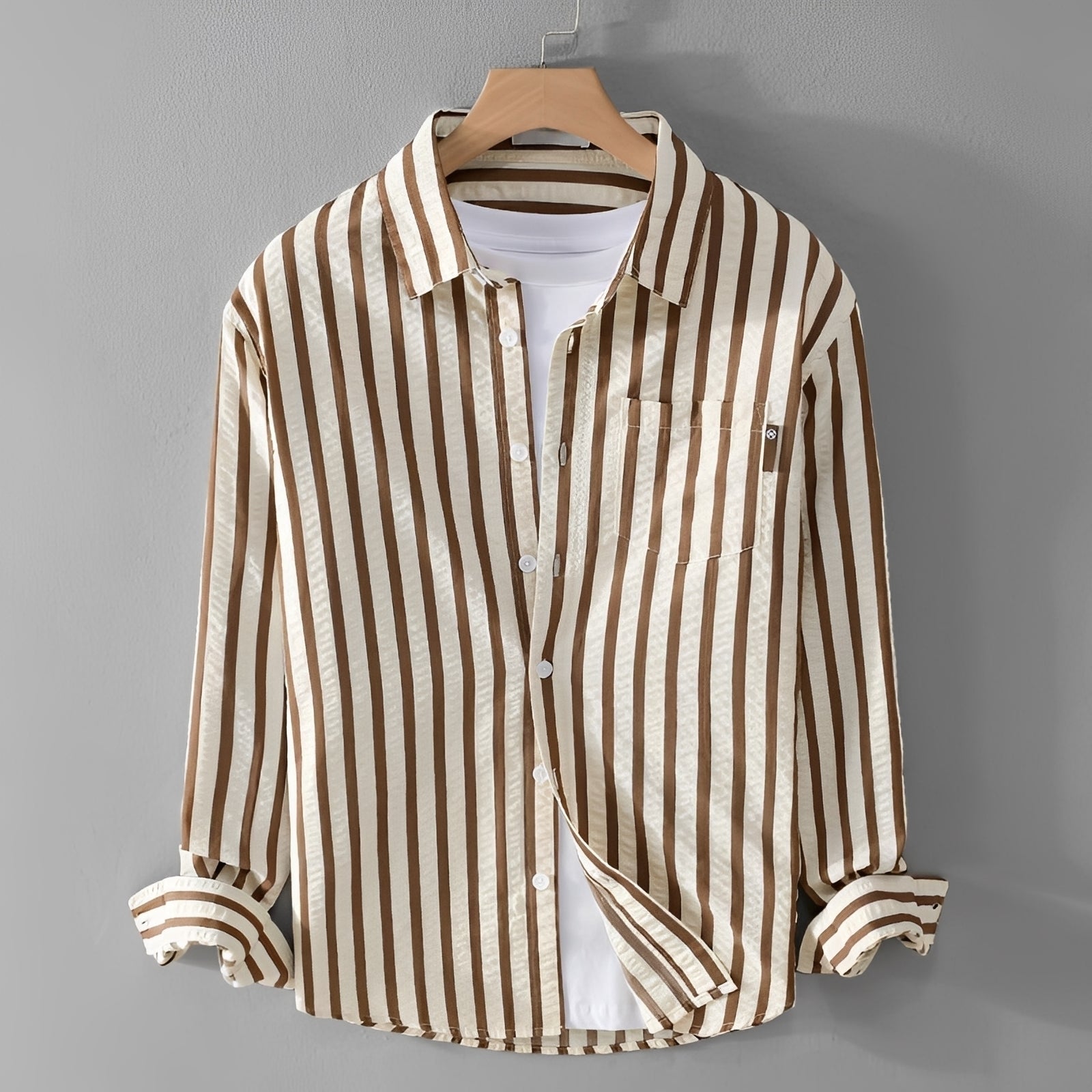 Marvin - Chemise élégante à rayures avec manches longues