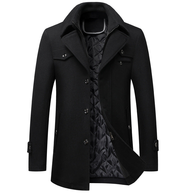 Keith - Thick and stylish wool coat for men