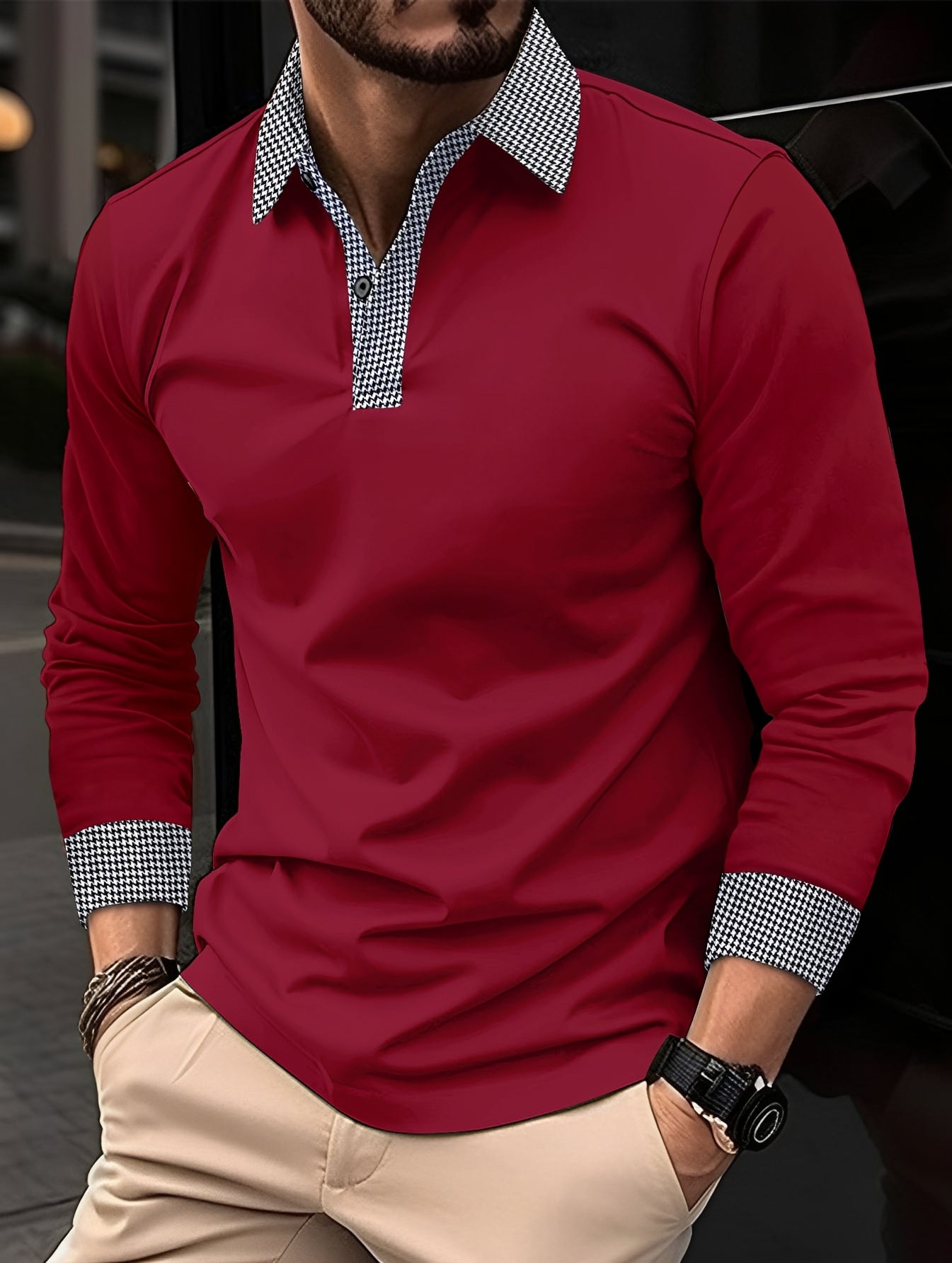 Xander - Polo à manches longues élégant pour hommes
