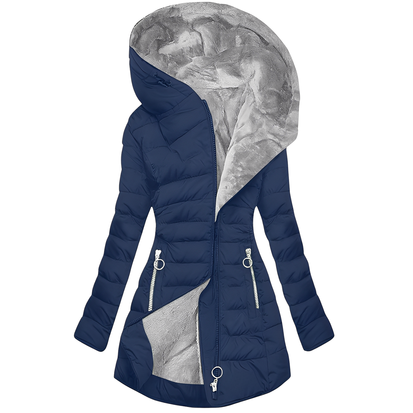 Jasmine - Manteau d'hiver tendance avec capuche pour femmes