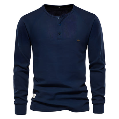 Joachim - Chemise à manches longues en tissu gaufré pour homme