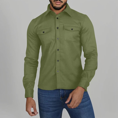 Eufed - Lässiges Hemd mit langen Ärmeln für Herren