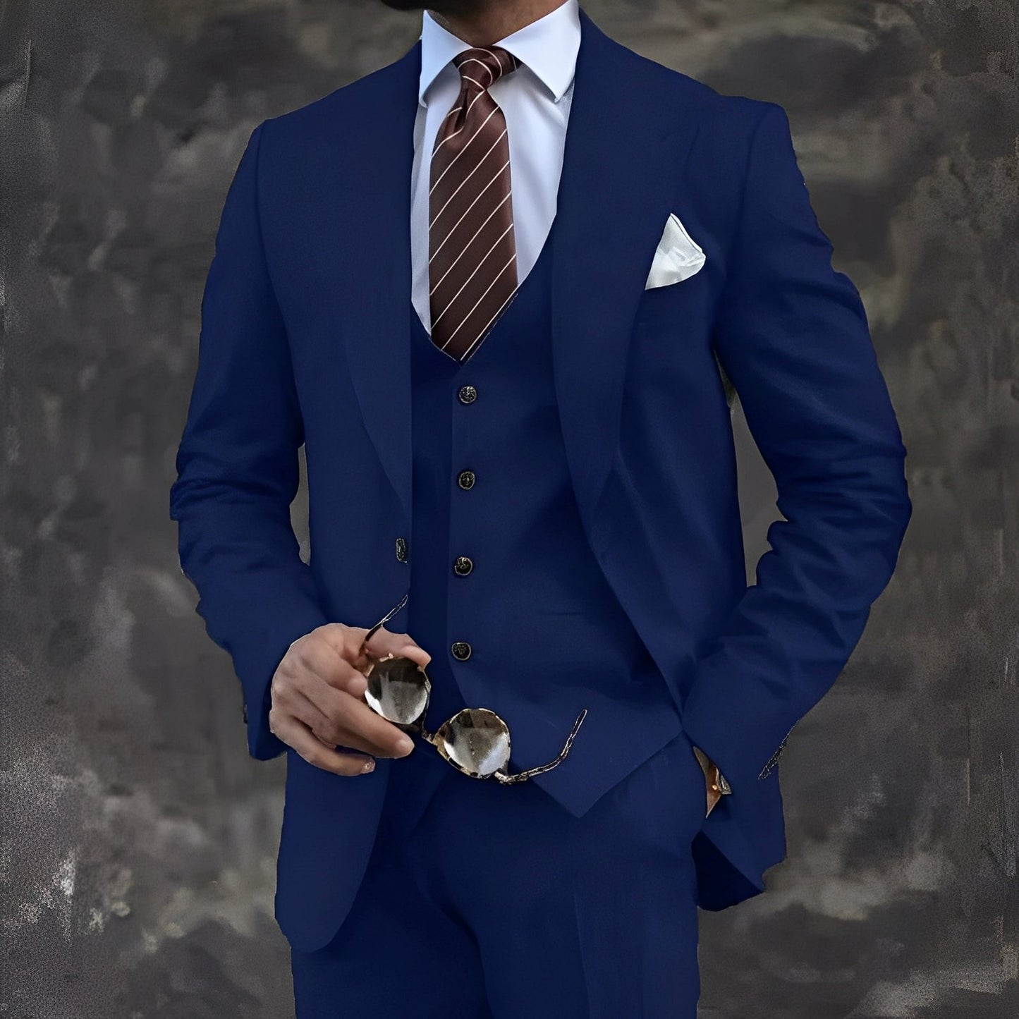 Elwyn - Costume homme trois pièces, pour look décontracté et formel