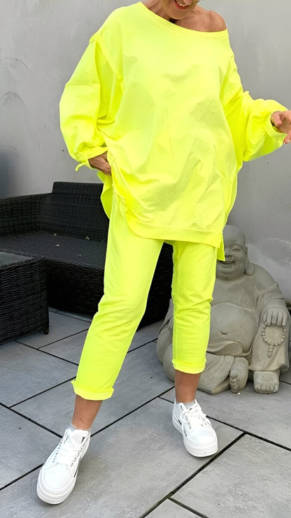 Eleanore - Ensemble relax avec haut large et pantalon pour femmes