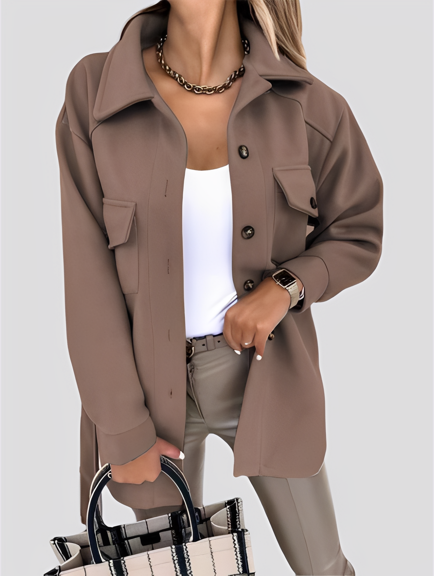 Tiffanie - Blazer en laine léger et moderne avec col à revers pour femmes