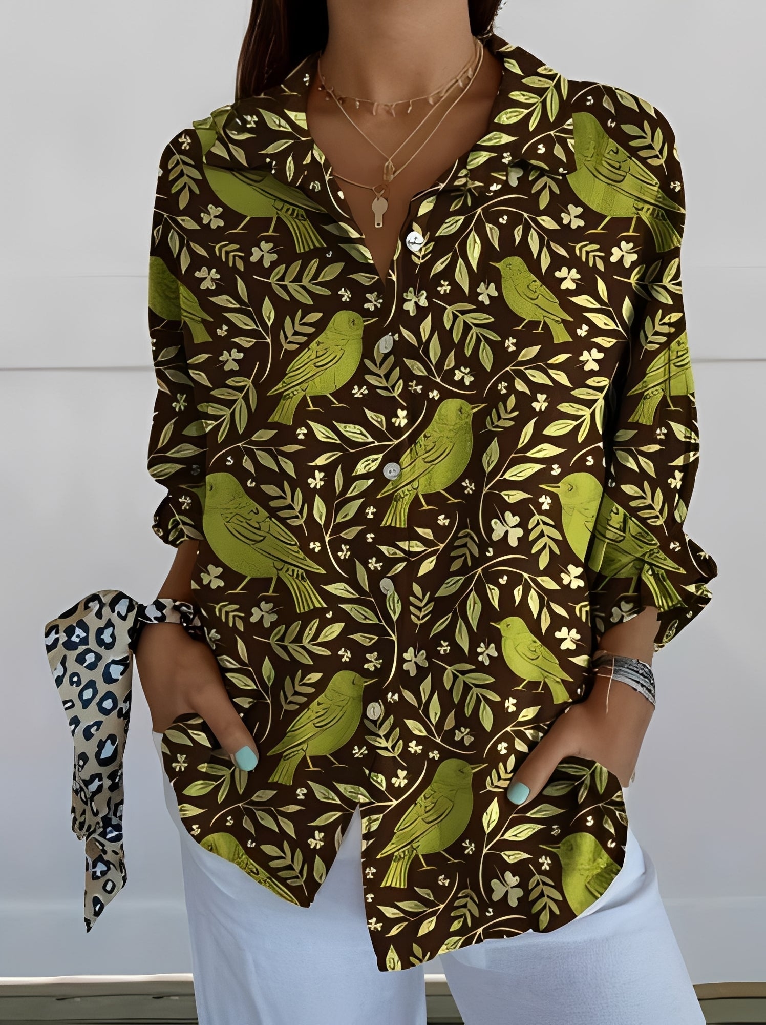 Jessica - Chemisier chic avec imprimé florale pour femmes