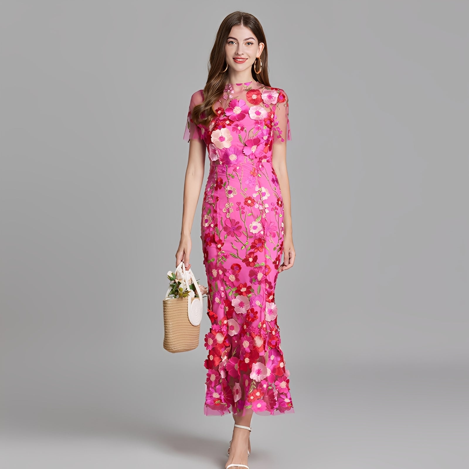 Nina - Robe élégante avec broderie florale pour filles