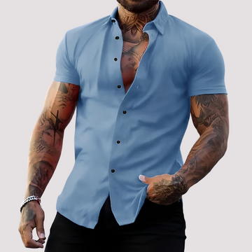 Oscar - Chemise slim fit à manches courtes pour hommes