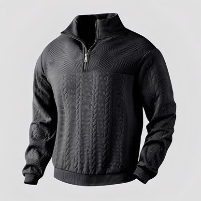 Warren - Klassischer Kaschmirpullover mit Reißverschluss für Damen