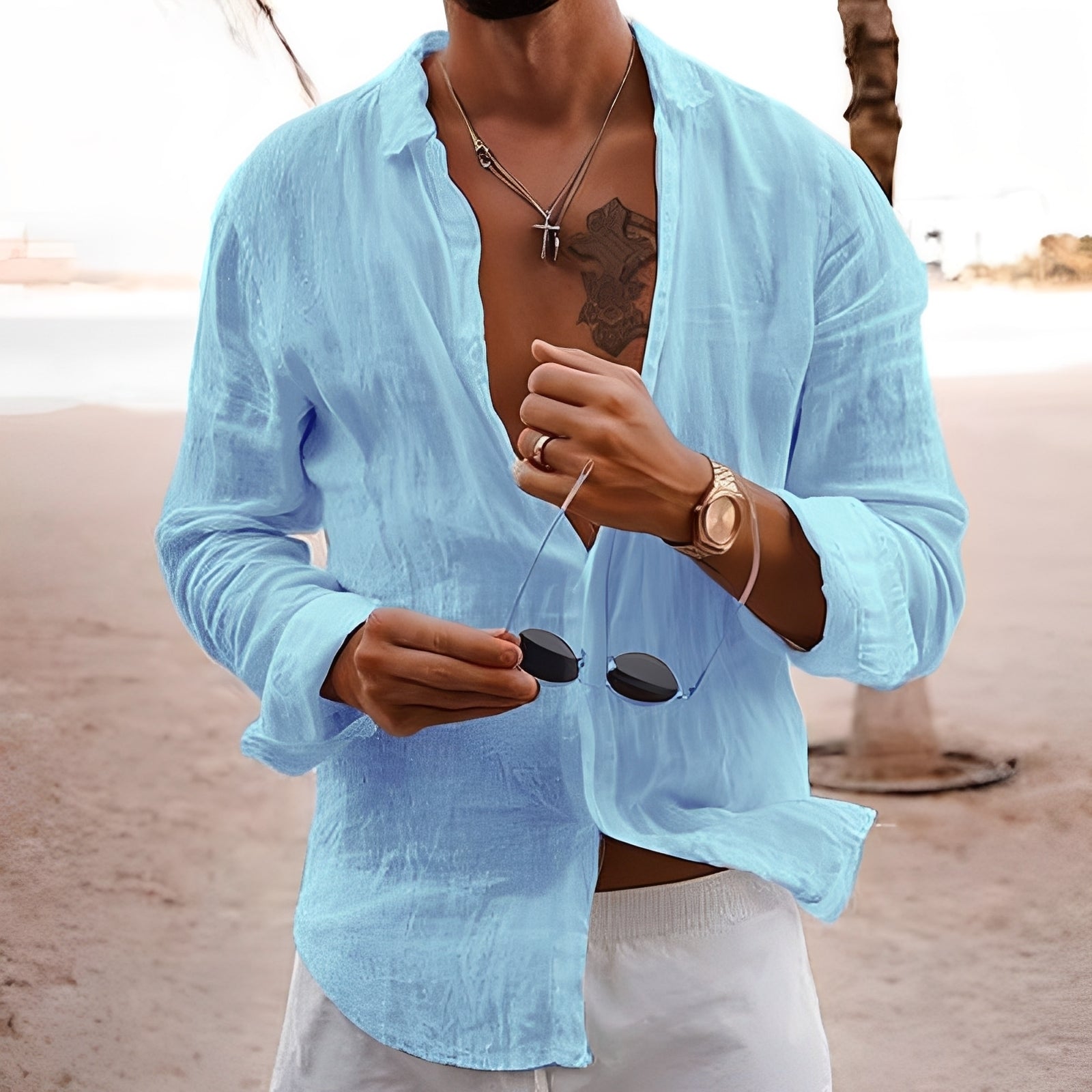 Rupert - Chemise décontractée et ample pour hommes