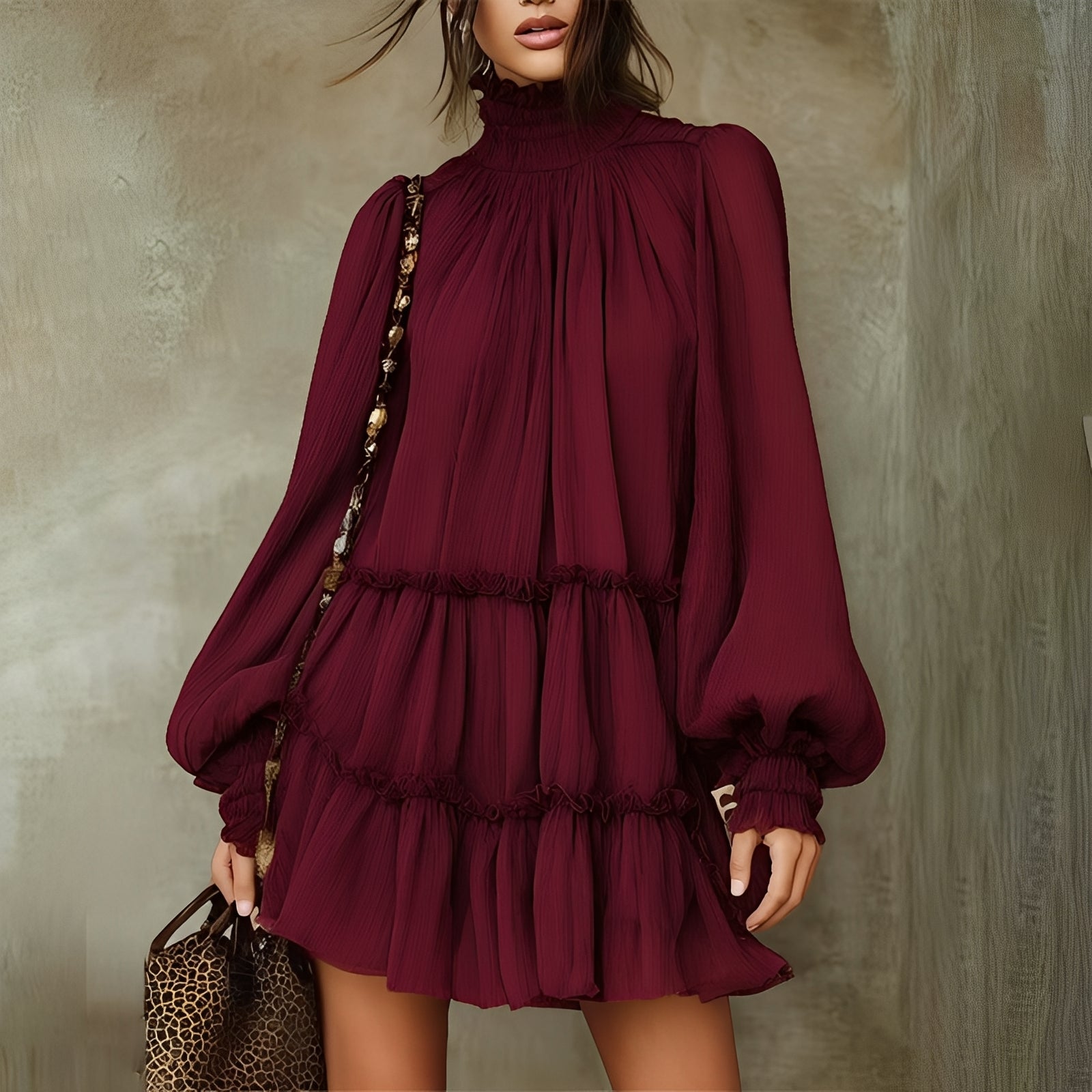 Mayeth - Robe Mini à Volants Élégante