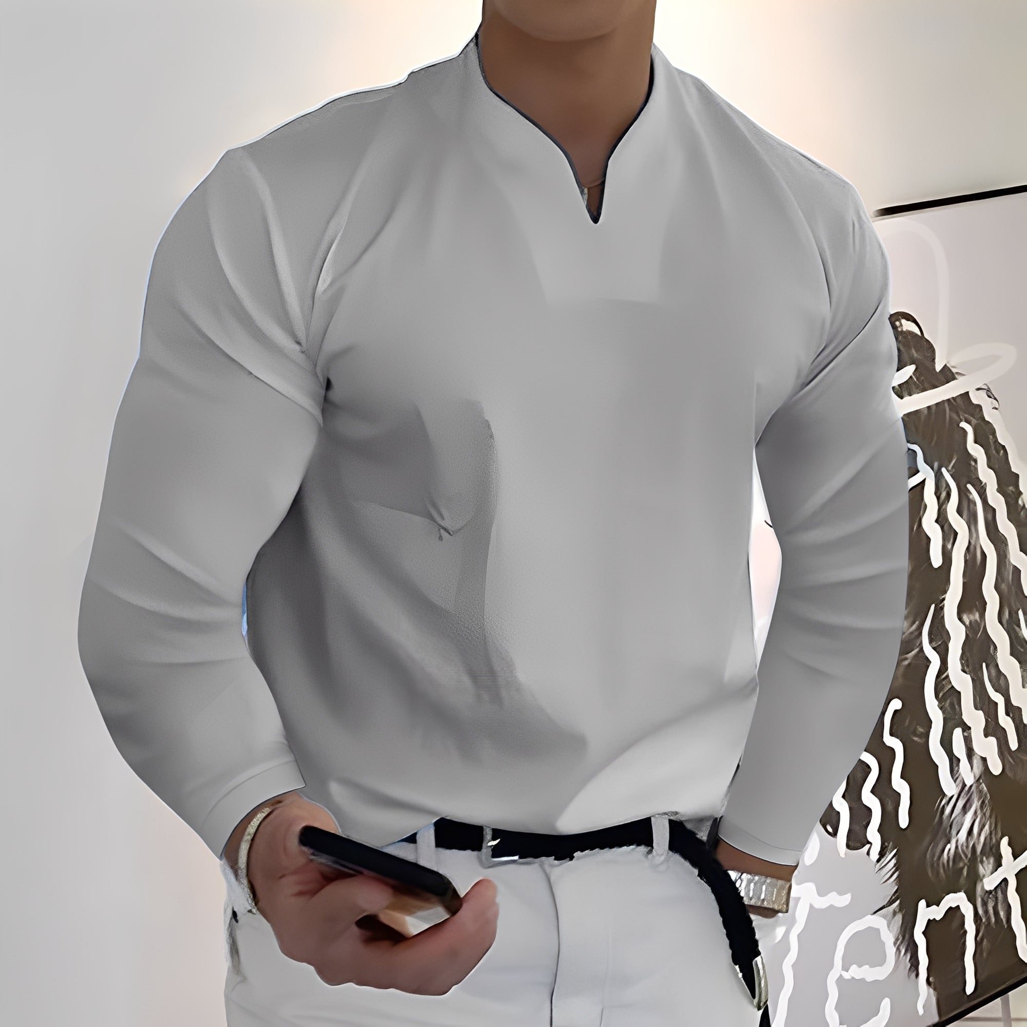 Corentin - Chemise décontractée à manches longues pour homme