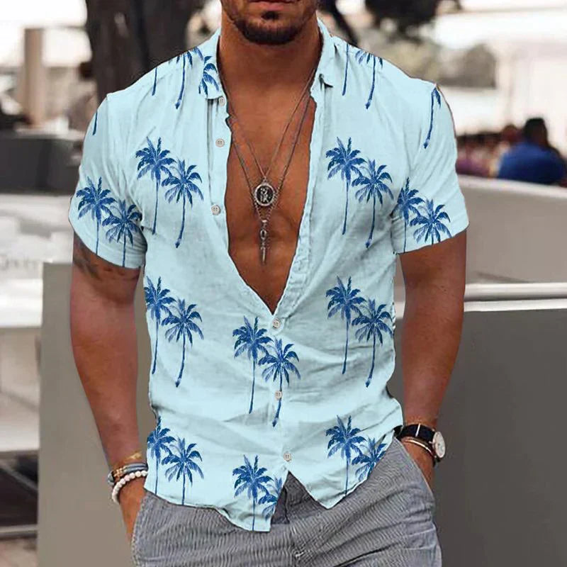 Zion - Chemise légère au style tropical pour hommes