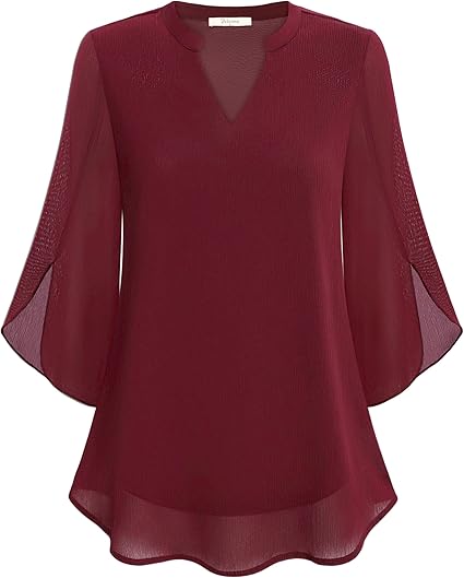 Brianna - Blouse avec manche ajourée et allure raffinée