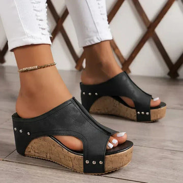 Luna - Sandales stylées à talon compensé