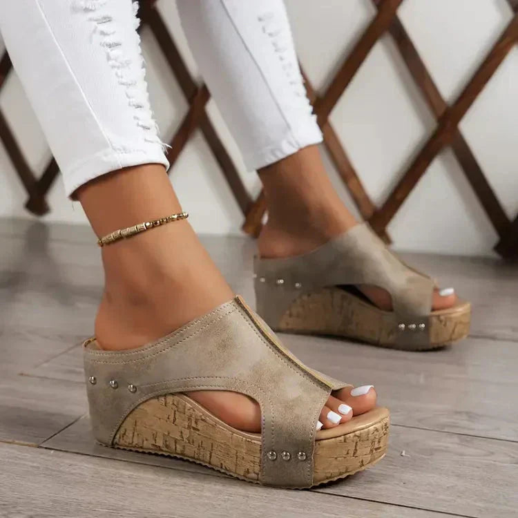 Luna - Sandales stylées à talon compensé