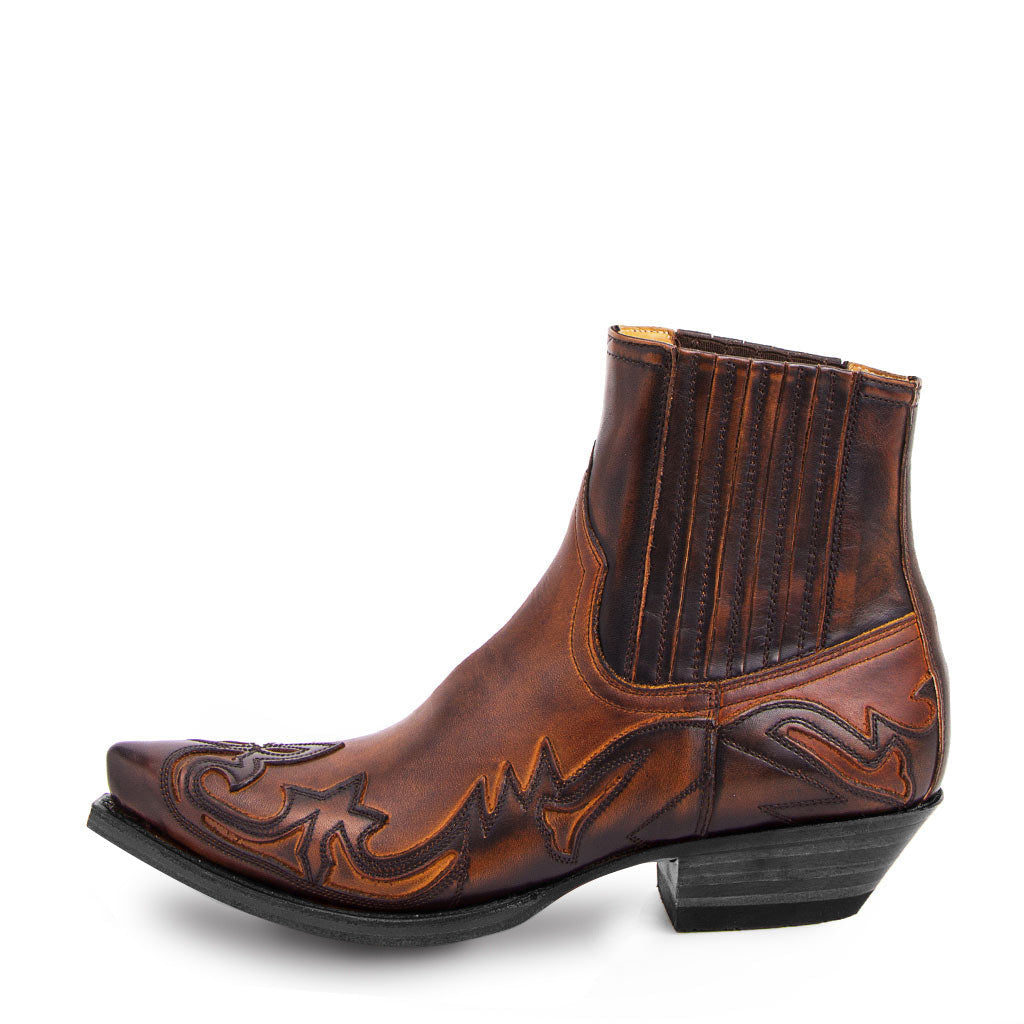 Geraldine - Bottes de cowboy rétro en cuir pour femmes