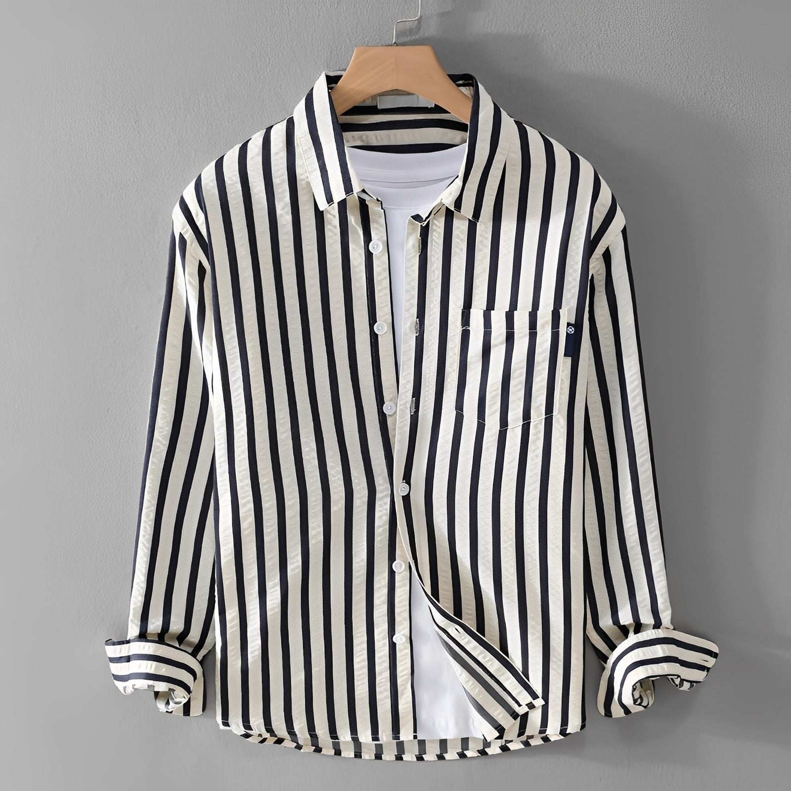 Marvin - Chemise élégante à rayures avec manches longues