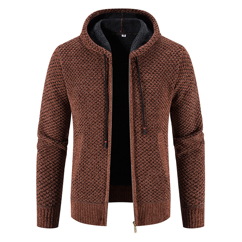 Reynard - Cardigan en polaire chic avec capuche pour hommes
