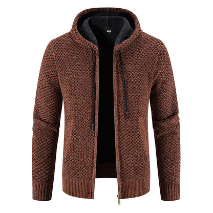 Reynard - Cardigan en polaire chic avec capuche pour hommes