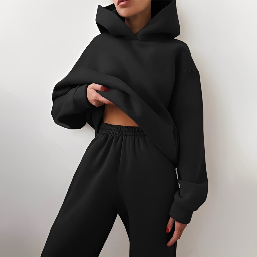 Carolyne - Ensemble hiver oversize veste et pantalon pour femme