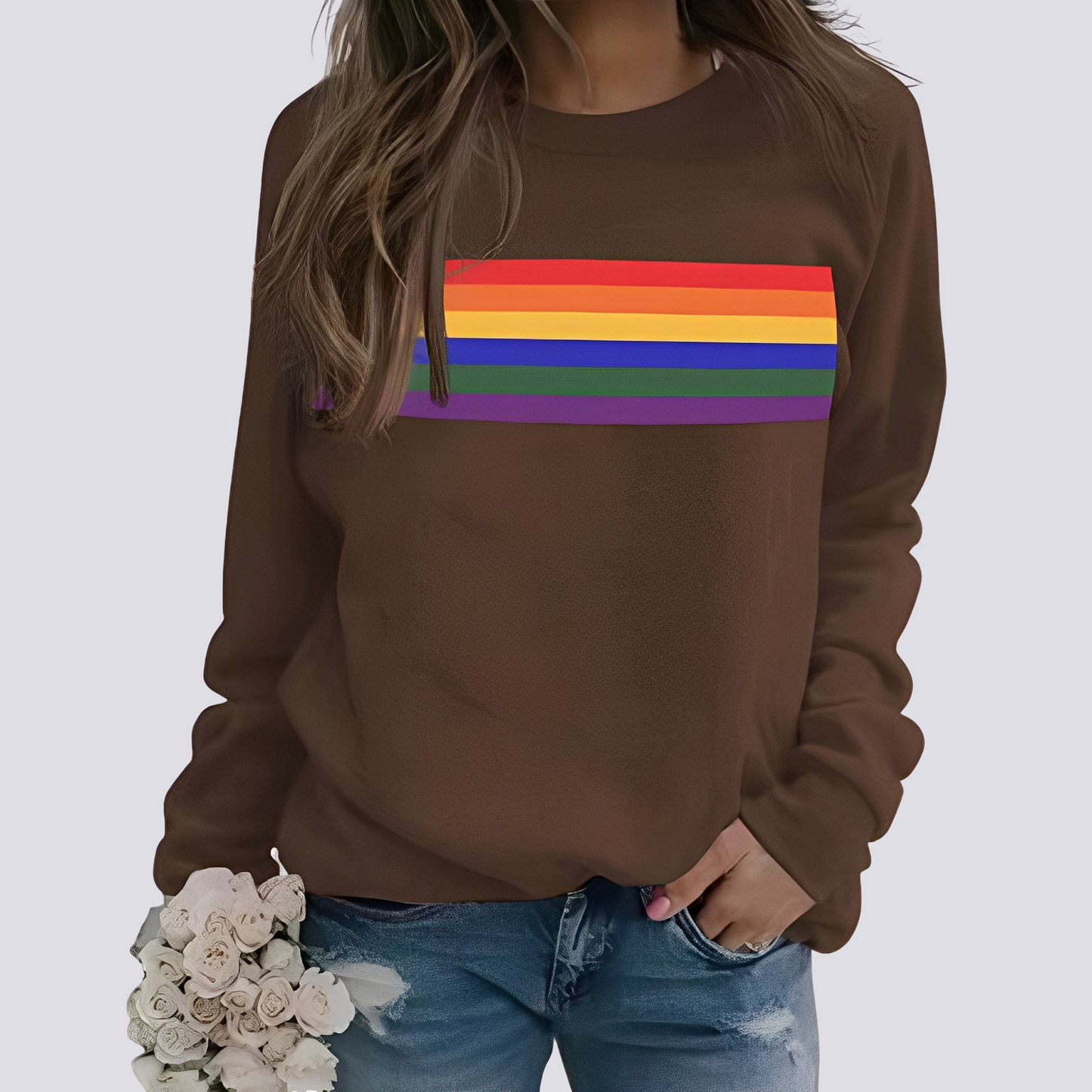 Roseann - Pull chic avec motif coloré pour femmes