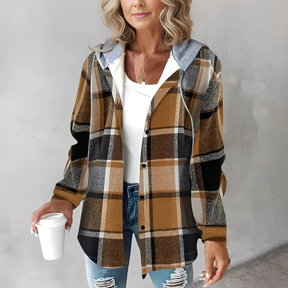 Martina - Manteau décontracté en laine à capuche pour femmes