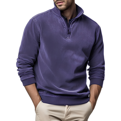 Dunstan - Sweat à la mode en polaire lavée pour homme