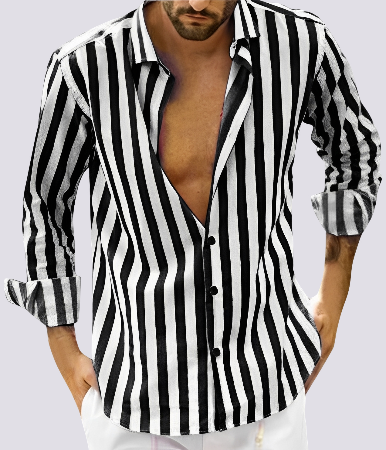 Herbert - Chemise rayée décontractée pour hommes