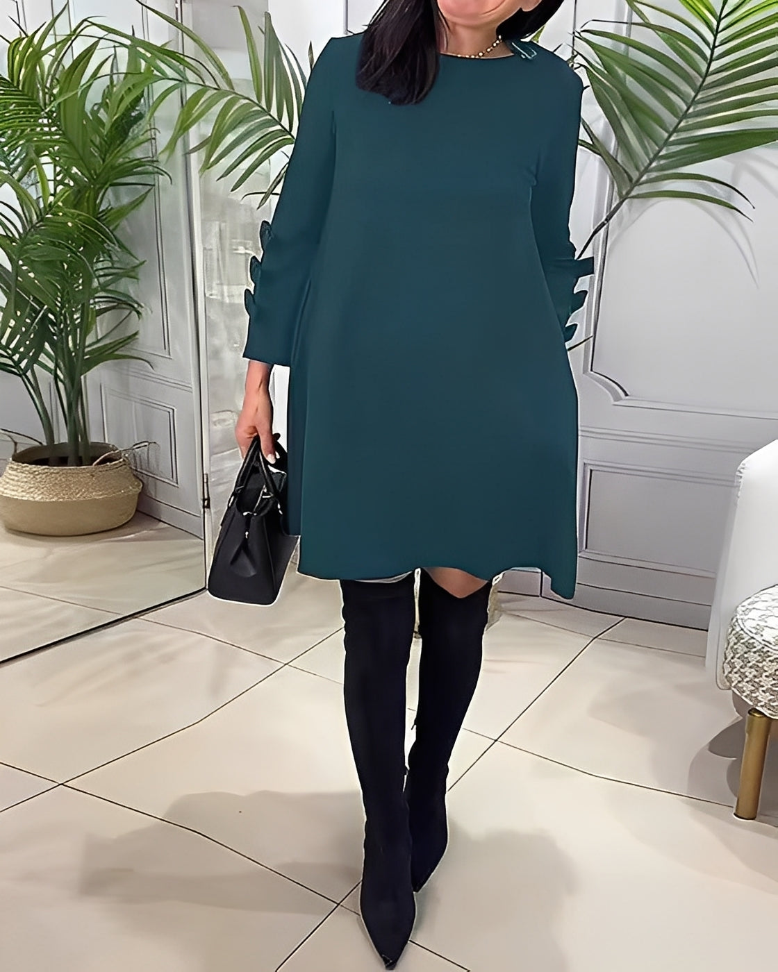 Elenora - Robe élégante à manches longues pour femmes