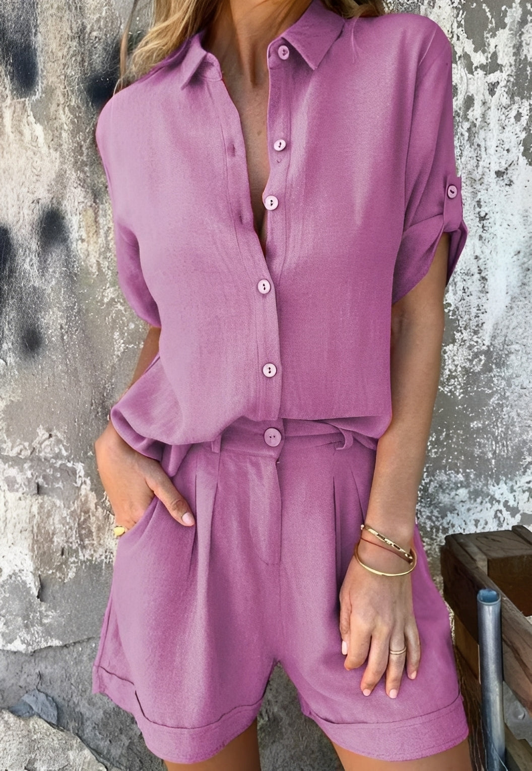 Minnie - Set blouse et short casual