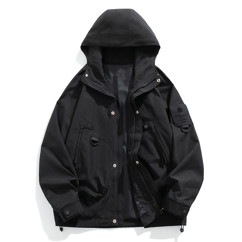Raymund - Elegant men's waterproof coat with hood