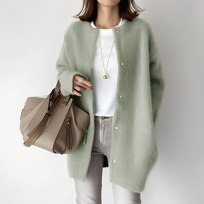 Savanah - Gilet féminin chic et moelleux, coupe ample