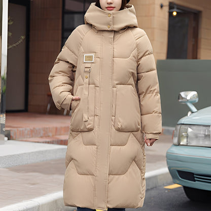 Rexanne - Élégante veste longue à capuche pour femme