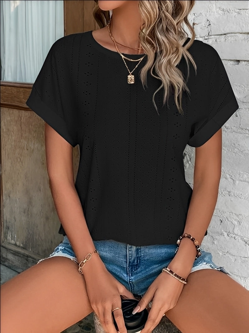 Rachel - T-shirt décontracté ajouré pour femmes