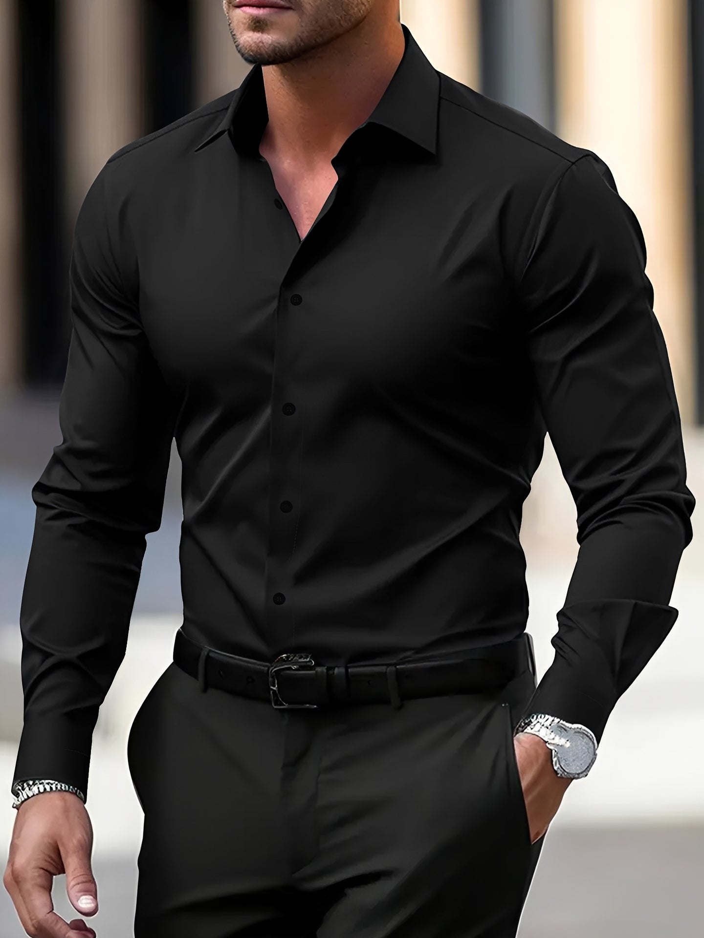Jeremy – Chemise homme à manches longues – pour moments décontractés et formels