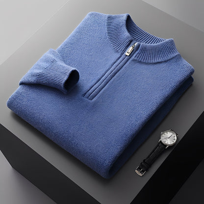 Weldon - Pull homme avec demi-zip en maille